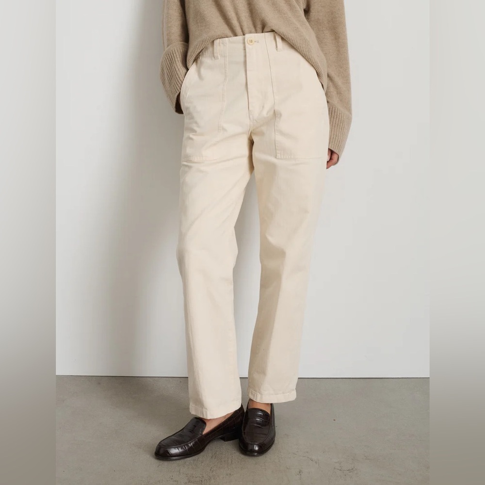 Neil pant in Ecru herringbone